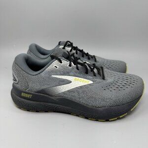 Brooks Ghost 16 Mens Sz 7.5 4E Gray Lime Athletic Running Walking Shoes Sneaker